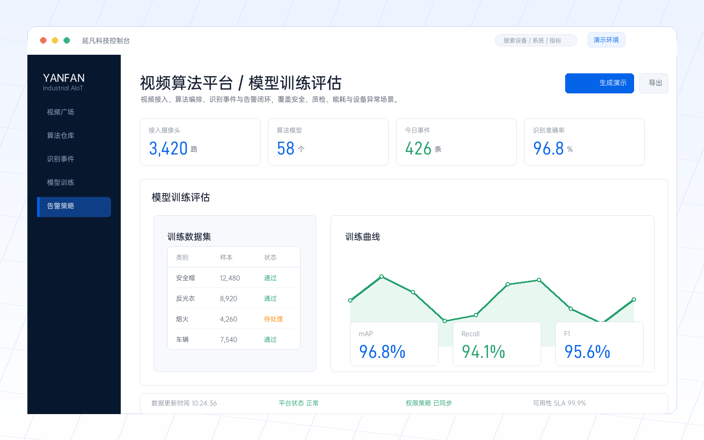 模型训练评估产品截图